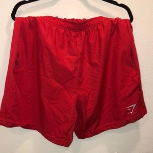 Red gymshark sports shorts 7” XXL